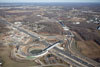 1/18/2013: A view of the NJ Turnpike, ramps and the new Interchange 8. In January 2013, the new interchange opened and the old interchange closed.